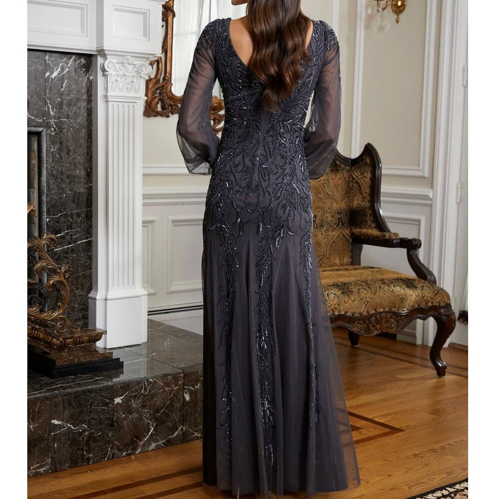 NEW Madaline Gardner Crystal Beaded Gown US24​​ - Picture 2 of 11
